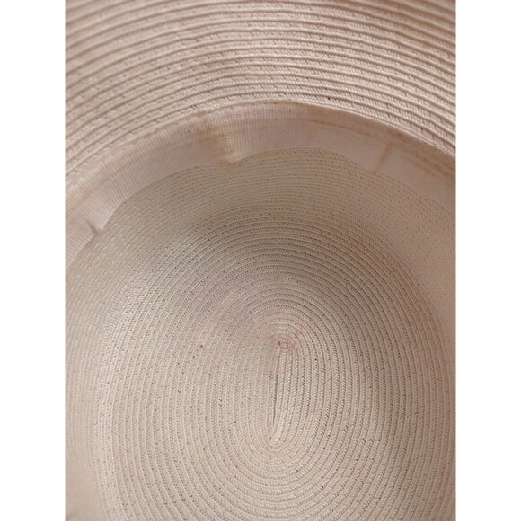 Betmar New York Vintage White 100% Straw Rolled Brim Roses Hat Style  G4395 main image 9